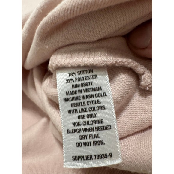 ana a new approach womens dusty rose velour tie side sweatshirt top xl - Picture 6 of 6